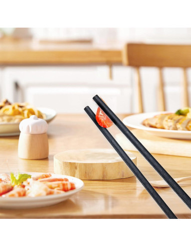 10 Pares de Palillos Reutilizables LNAUJS 23,6 cm Antideslizantes