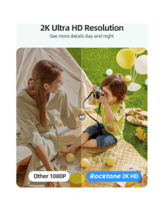 Cámaras de Seguridad Inalámbricas Rocktone 2K Paquete de 2 2