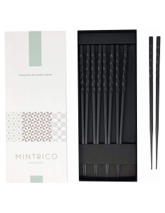 Juego de 5 pares de palillos reutilizables de lujo 21.6 cm