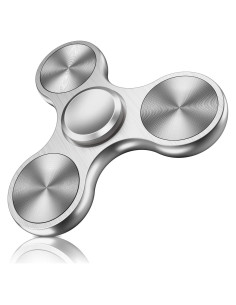 ATESSON Fidget Spinner Metálico Plata 7.29x6.99cm Alta Velocidad