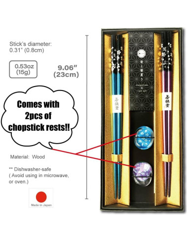 Palillos Japoneses Reutilizables Terra Distribution 23 cm