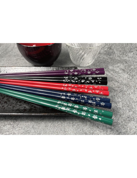 Juego de Palillos Japoneses Premium Terra MK020 - 5 Pares de Madera