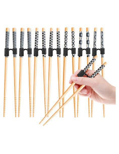 Set 7 Palillos Reutilizables Bambú LYART 22.5 cm Antideslizantes