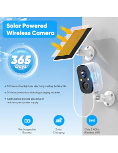Cámara de Seguridad Solar Sofiwaa 2K IP66 Inalámbrica 2