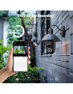 Cámara de Seguridad EseeCloud 2K WiFi 5G con Bombilla 2