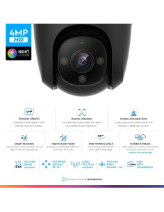Cámara IP WiFi Amcrest 4MP Domo Exterior con Zoom 2