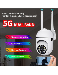 Cámaras de Seguridad Domo KOWVOWZ 1080P WiFi 360 IP66 (2PCS) 2