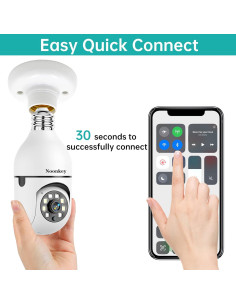 Cámara de Seguridad WiFi 2K Noonkey E27 con Alarma 2