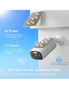 Cámara Solar Inalámbrica 2K Camoon con Visión Nocturna 2