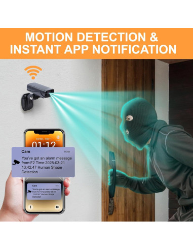 Cámara de Seguridad Mini TnoxHD WiFi HD 160 Visión Nocturna