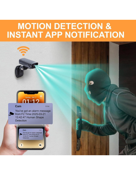 Cámara de Seguridad Mini TnoxHD WiFi HD 160 Visión Nocturna