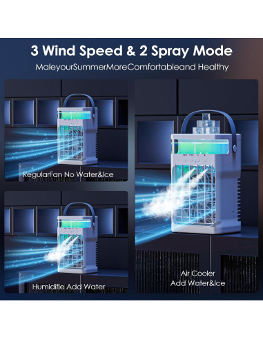 Aire Acondicionado Portátil Fioge ZF06 4 en 1 1500ML Control Remoto