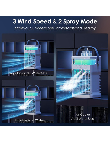 Aire Acondicionado Portátil Fioge ZF06 4 en 1 1500ML Control Remoto