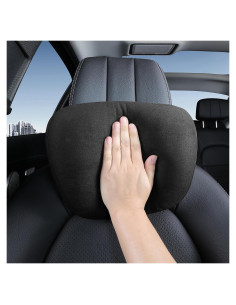 Almohada de Cuello POKSRI para Automóvil 30x19 cm Negra