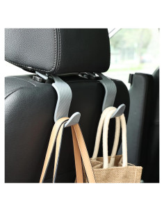 Gancho Organizador para Asiento de Coche Toiyason 4 Piezas Gris