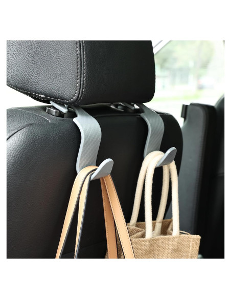 Gancho Organizador para Asiento de Coche Toiyason 4 Piezas Gris