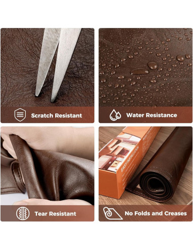 Protector de Respaldo Cuero Sintético NZDWZDN 68x43 cm Marrón