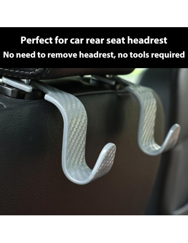 Gancho Organizador para Asiento de Coche Toiyason 4 Piezas Gris