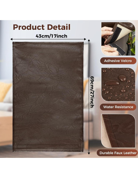 Protector de Respaldo Cuero Sintético NZDWZDN 68x43 cm Marrón