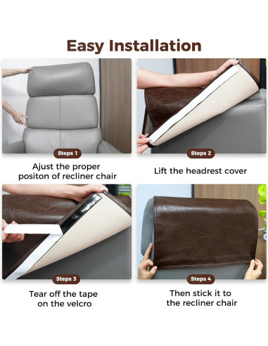 Protector de Respaldo Cuero Sintético NZDWZDN 68x43 cm Marrón