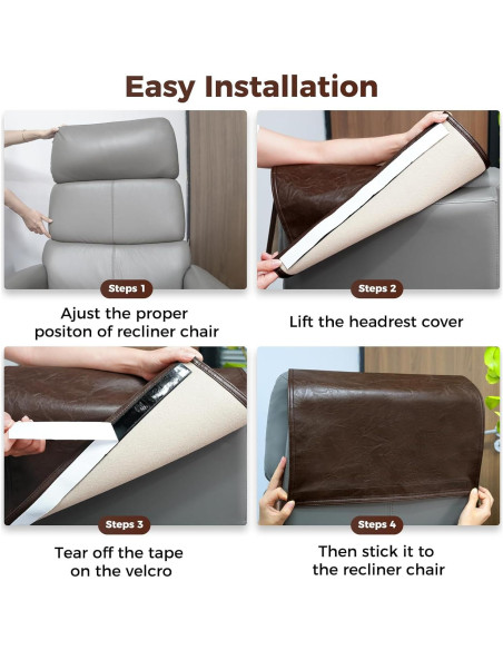 Protector de Respaldo Cuero Sintético NZDWZDN 68x43 cm Marrón