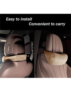 Almohada de Cuello POKSRI para Automóvil Negro 30x15 cm 2