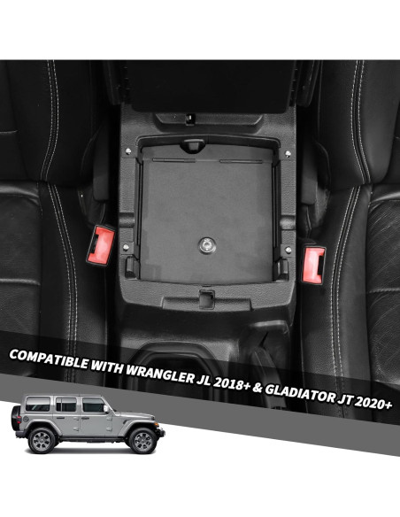 Caja de Cerradura Jimen para Consola Jeep Wrangler JL JT 2018-2024