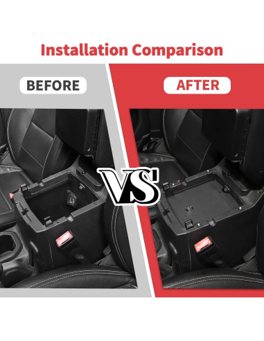 Caja de Cerradura Jimen para Consola Jeep Wrangler JL JT 2018-2024