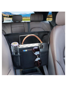 Organizador de Asiento de Coche Donpeshe Negro 7 Compartimentos