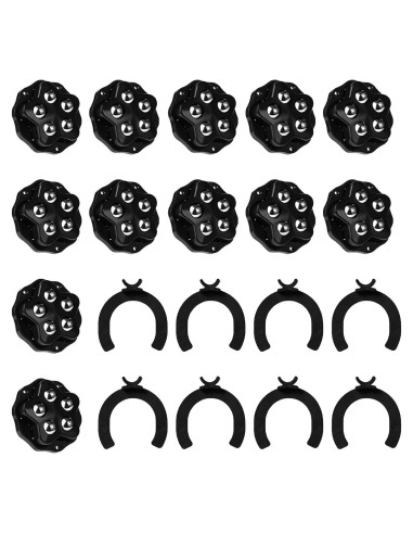 12 Ruedas Autoadhesivas Negras Weidu para Muebles 4.8cm