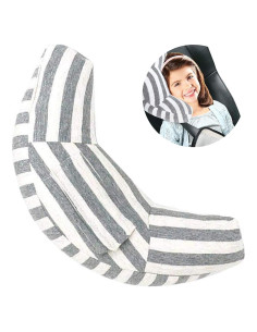 Cojín de Viaje para Coche WenMei Soporte Cuello Niños Gris