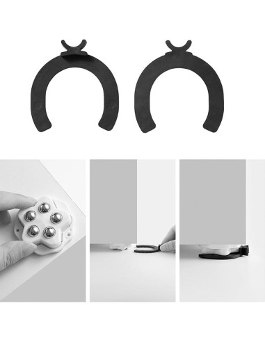 12 Ruedas Autoadhesivas Negras Weidu para Muebles 4.8cm