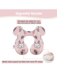 Almohada de Viaje para Bebé Vocheer Oso Blanco Algodón 2