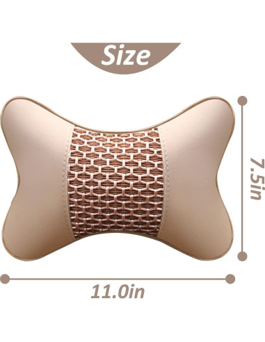 2 Almohadas Soporte Cuello Coche JforSJizT Espuma Memoria