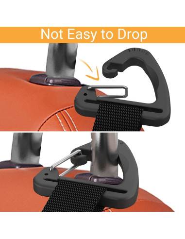 Gancho para bolso de coche Qidoe 2 unidades ajustables 45 kg