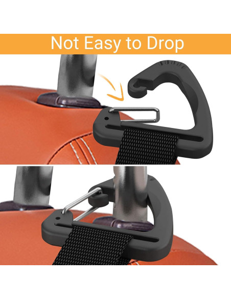 Gancho para bolso de coche Qidoe 2 unidades ajustables 45 kg