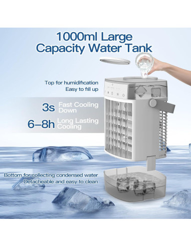 Acondicionador de Aire Portátil ToTopPioneer CF-626R 1600ml