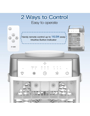 Acondicionador de Aire Portátil ToTopPioneer CF-626R 1600ml