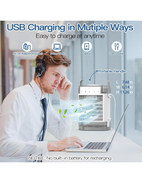 Acondicionador de Aire Portátil ToTopPioneer CF-626R 1600ml