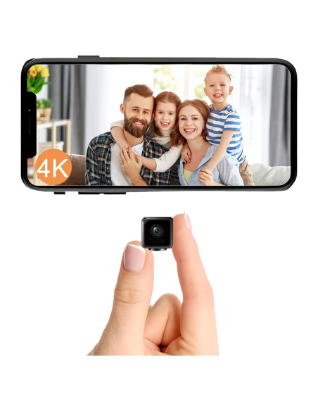 Cámara Mini Inalámbrica WiFi 4K Terura con Visión Nocturna