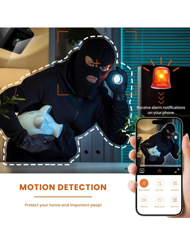 Cámara Mini Inalámbrica WiFi 4K Terura con Visión Nocturna