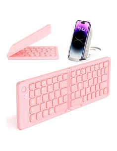 Teclado Inalámbrico Plegable COOFUN KB005 Rosa Bluetooth