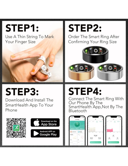 Anillo Inteligente de Salud Milavan Oro 8, Monitoreo Fitness Anillo Inteligente de Salud Milavan Oro 8, Monitoreo Fitness