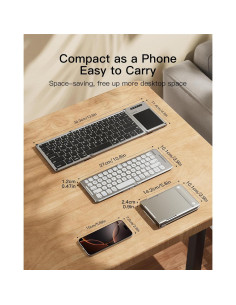 Teclado Plegable Bluetooth Inateck KB06001-W, Compacto 0.19kg 2