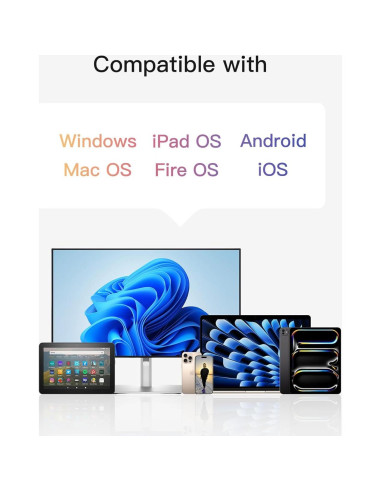 Teclado Plegable Bluetooth Inateck KB06001-W, Compacto 0.19kg