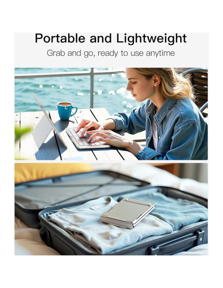 Teclado Plegable Bluetooth Inateck KB06001-W, Compacto 0.19kg