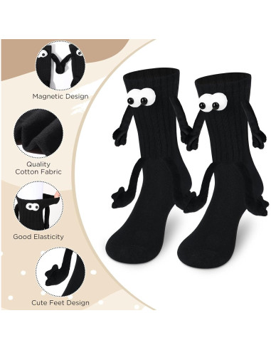 Calcetines Magnéticos de Manos Sostenidas - 2 Pares Divertidos