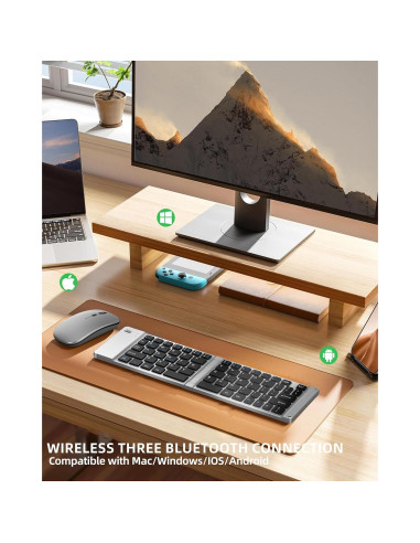 Combo Teclado y Ratón Plegables Inalámbricos Zcyzbb