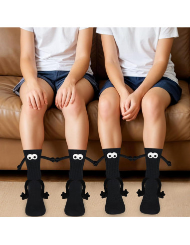 Calcetines Magnéticos de Manos Sostenidas - 2 Pares Divertidos