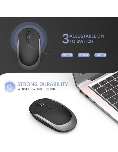 Combo Teclado y Ratón Inalámbricos Vssoplor Ultra Delgado